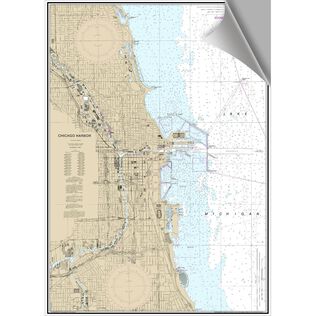 Chicago Harbor Decorative Nautical Chart