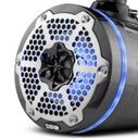HYDRO 6.5" Marine Tower Speakers with Integrated RGB LED Lights, 350 Watts, Black Carbon Fiber image number 3