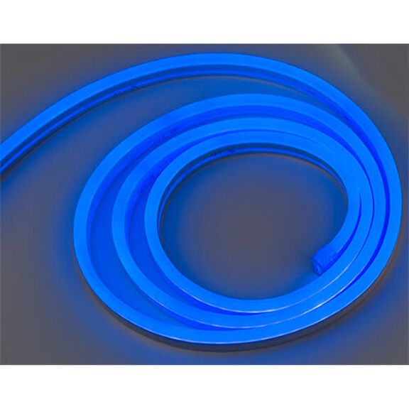 Neon LED Rope Light, Top Emitting, Blue, 24VDC - 5/16" x 5/8" UV Resistant PVC, Cuttable Every 6.6" image number 0