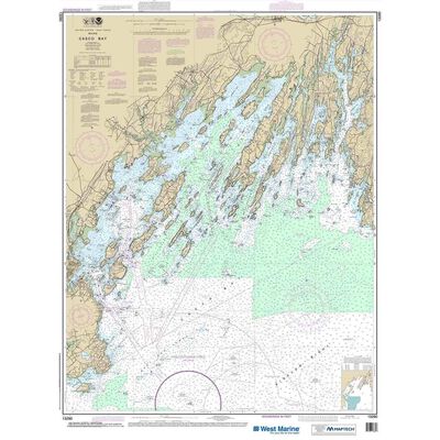 Maptech® NOAA Recreational Waterproof Chart-Casco Bay, 13290