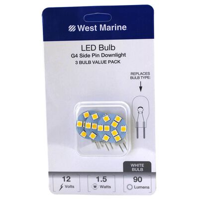 G4 Side Pin Downlight LED Disk Bulbs, 3-Pack