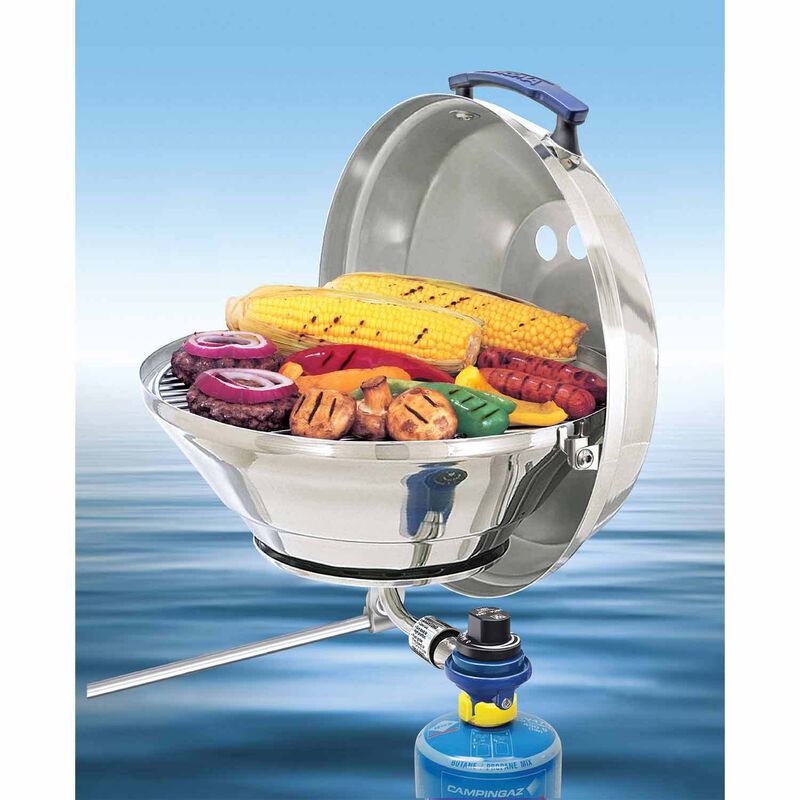 Marine Kettle Gas Grill with Hinged Lid, 15" image number 2