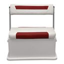 Wise 8WD437-1906 Premium Swingback Cooler/Storage Seat, 62 Quart, White / Crimson Red image number 1