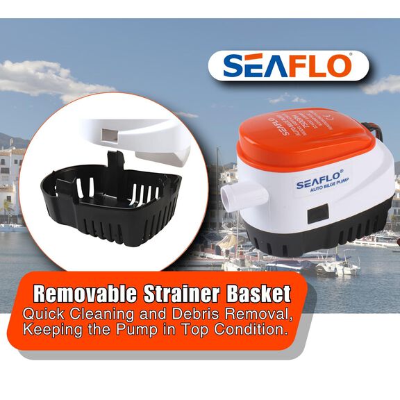SEAFLO 750 GPH 24V Automatic Submersible Bilge Pump with Float Switch image number 5