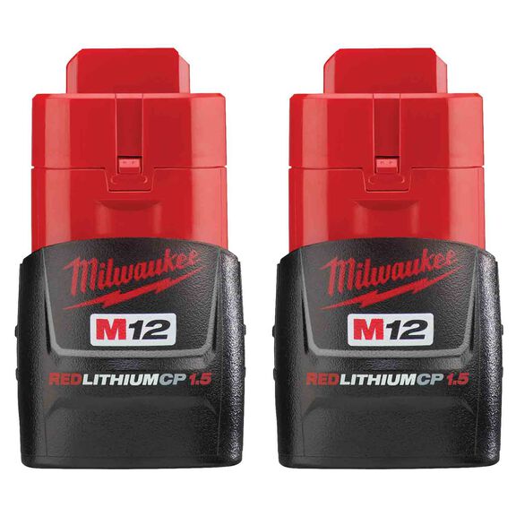 M12&trade; REDLITHIUM&trade; 1.5Ah Compact Battery Pack, 2 Piece image number 0