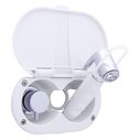 Aidack Transom Shower Hot/Cold Mixer, Arctic White Cup & Lid, Hammer-Head Arctic White Sprayer, 10' White Rubber Hose, Chrome Aidack Handle image number 1