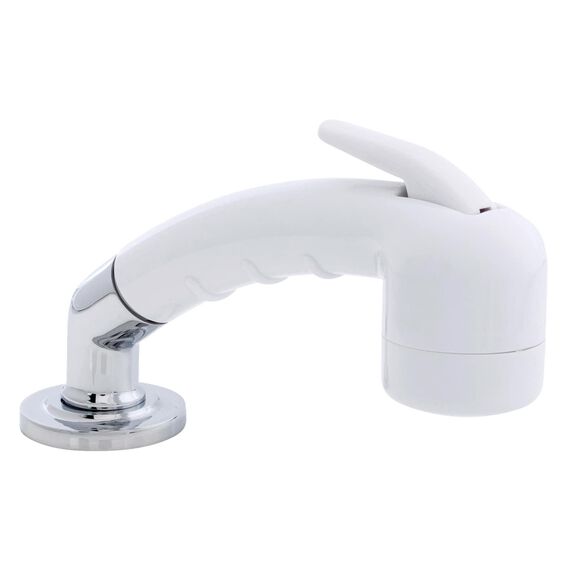 Deck-Mount Sprayer Small Arctic White Sprayer No Hook w/Elbow, 10' White Rubber Hose, Low Profile Holder image number 0