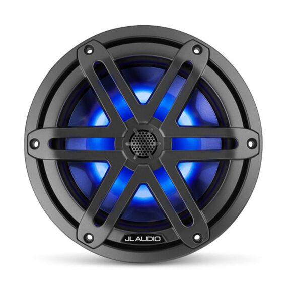 M3-770X-S-Gm-i 7.7" Marine Coaxial Speakers, Gunmetal Sport Grilles with RGB LED Lighting image number 0