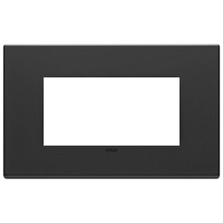 Vimar Eikon Total Look 22654.03 4-Module Cover Plate, Lava Grey