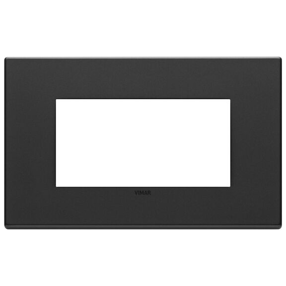 Vimar Eikon Total Look 22654.03 4-Module Cover Plate, Lava Grey image number 0