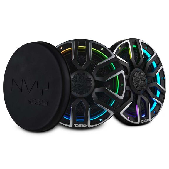 8&rdquo; Marine Coaxial Speaker With Kevlar Cone, Bullet Tweeter, Neodymium Magnet, and Digital LED Lights | 200W RMS 4-Ohm image number 0
