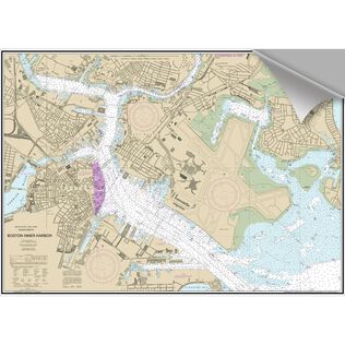 Boston Inner Harbor Decorative Nautical Chart