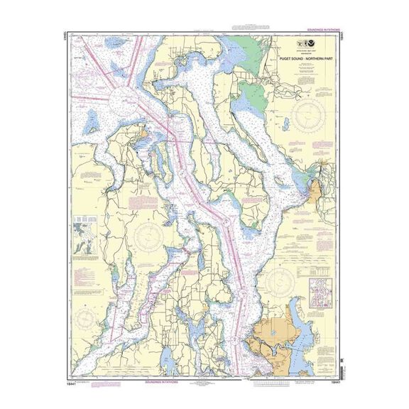 Recreational Waterproof Chart - Puget Sound Northern Part image number 0