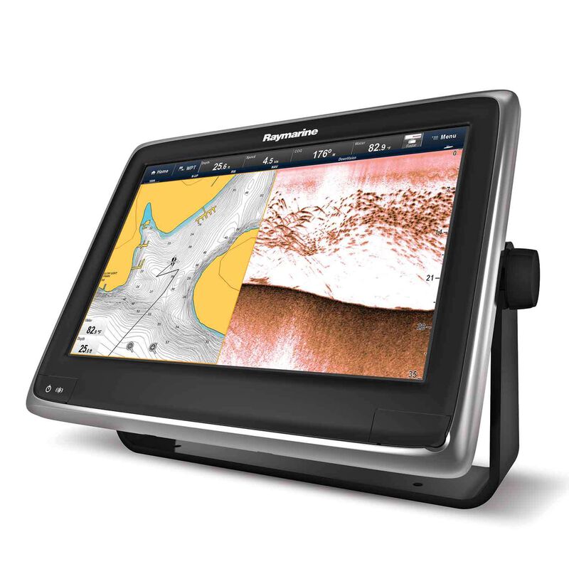 a128 Multifunction Touchscreen Display with Built in CHIRP Sonar and CHIRP Downvision, CPT-100 Transducer, Wifi and Navionics+ Charts image number 1