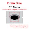 2" Drain, Trap Sink Drain, 1-1/4" & 1-1/2" Hose Barb, w/Strainer, w/Chain Stopper Brushed Finish image number 6