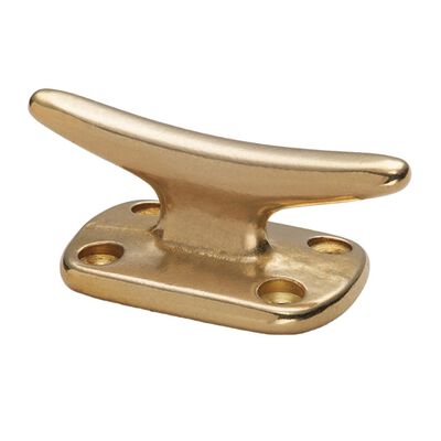 2" Polished Brass Fender Cleat