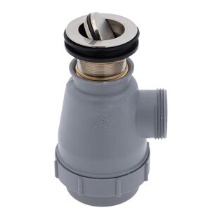 1-1/2" Drain, Flip Trap Sink Drain no Overflow, 1-1/4"-M Thread Brushed Nickel