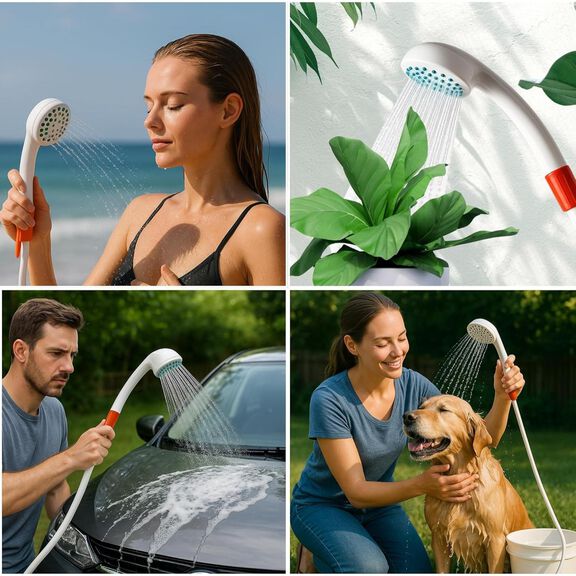 SEAFLO Portable 12V Outdoor Camping/Shower Pump with 80" Hose image number 4