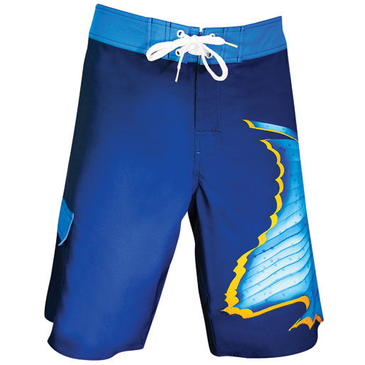 BLUEFIN Men's Sailfish Yellow Dorsal Fin Board Shorts