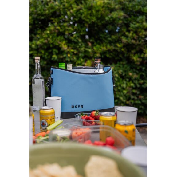 KeepR Beverage Tote Caddy with Ice Bucket and Shoulder Strap, South Pacific image number 4