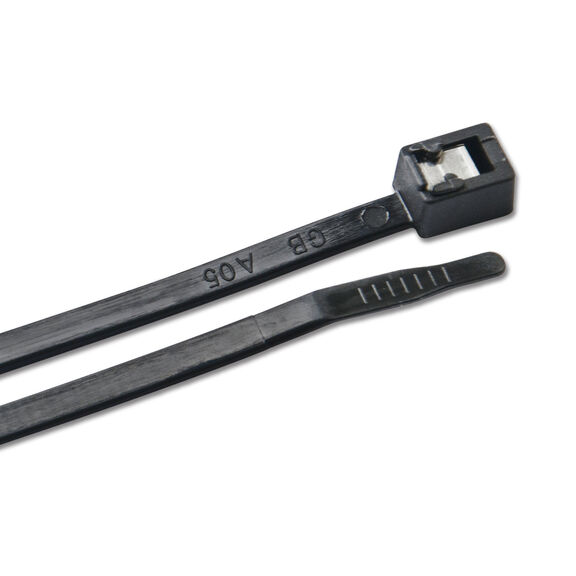 17" Black Heavy-Duty Self-Cutting Cable Ties, 10-Pack image number 0