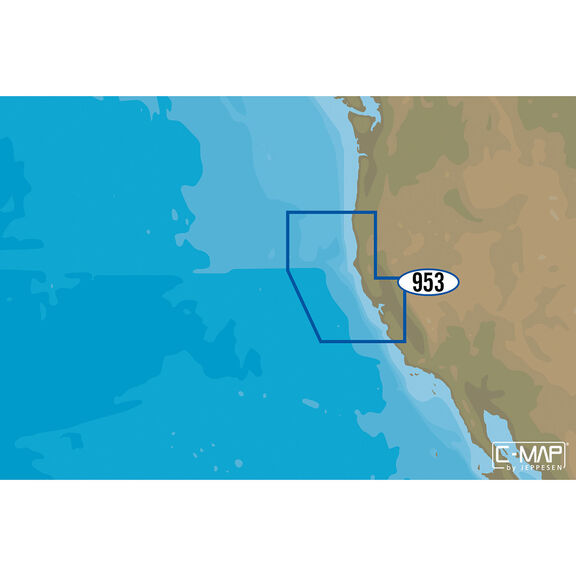 NA-M953 Point Sur to Cape Blanco C-MAP MAX Chart C-Card image number 0