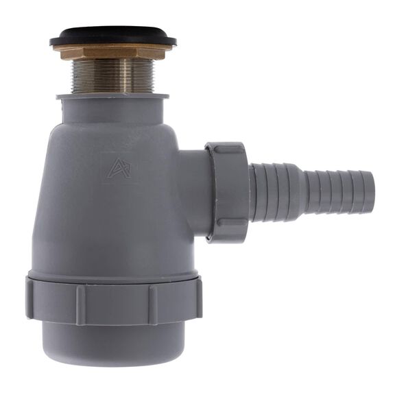 1-1/2" Drain, Flip Trap Sink Drain no Overflow, 3/4" & 1" Hose Barb Brushed Nickel image number 4