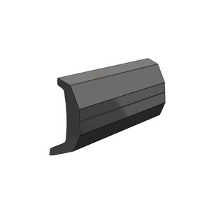 Rigid Black Rub Rail Kit, 1 7/16" x 5/8", 3 Pieces 7.5', 7.5' & 5' Lengths