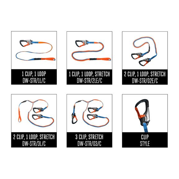 Lightweight 2 Clip Safety Line 2m Elasticated image number 3
