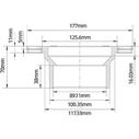 SEAFLO Universal Replacement RV Toilet 3" Floor Flange, Black image number 3