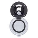 Recessed Shower Black Cup with Stainless Steel Lid w/Gasket, Hammer-Head Black Sprayer, 6' Stainless Steel Hose image number 4