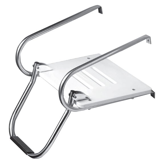 Poly Swim Platform with Ladder & Mounting Hardware for Boats with Inboard/Outboard Motor image number 0