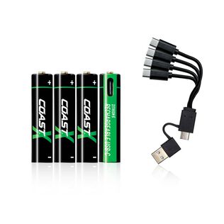 ZX AAA Rechargeable Batteries 4pk