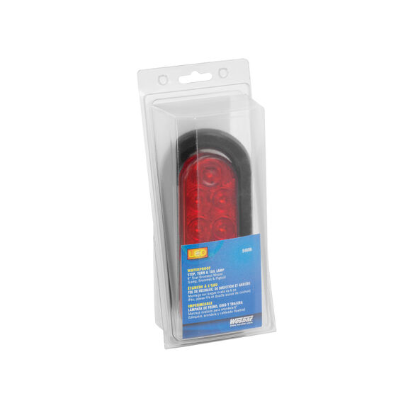 Red Stop/Tail/Turn Light with Grommet and 3 Wire 90 Degree Pigtail image number 1
