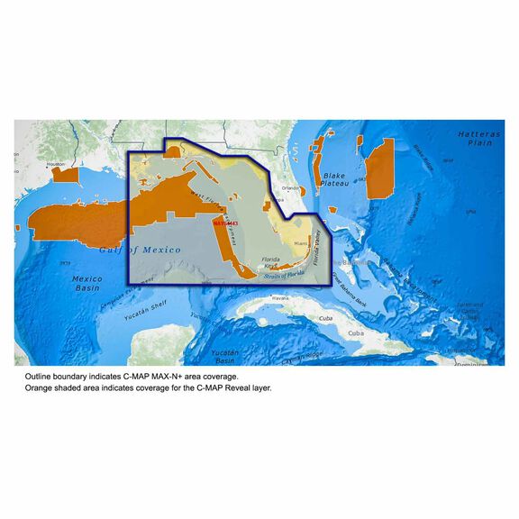 C-MAP Reveal: Saint Lucie Inlet to New Orleans High-Definition Maps (SD Card) image number 0