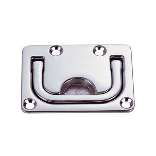 PERKO&reg; Chrome-Plated Bronze Flush Lifting Handle, 3" x 2-1/4"