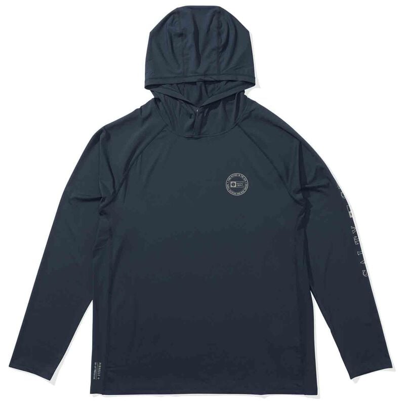 Salty Crew Men's Apex Hooded Sun Shirt, in Bluefin, Size 2XL | by West Marine
