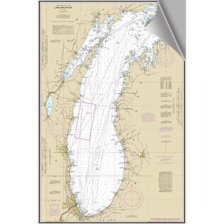 Lake Michigan Decorative Nautical Chart
