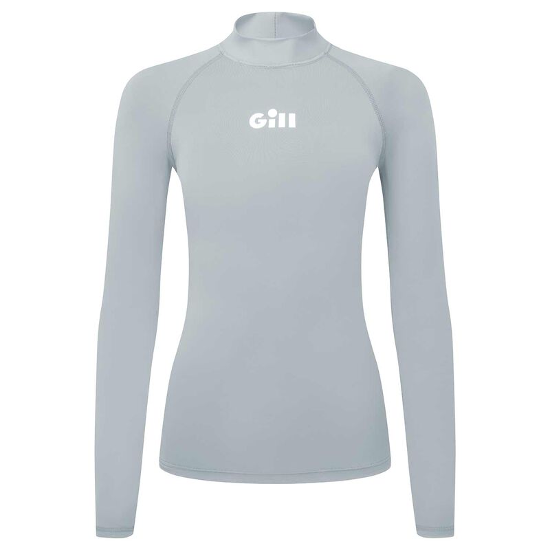 Gill Women's ZenZero Rash Guard, in Light Grey, Size 10 | by West Marine