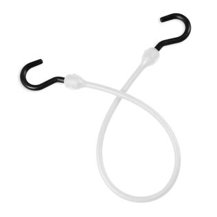 Polyurethane Cord with Heavy Duty Nylon Hook, White