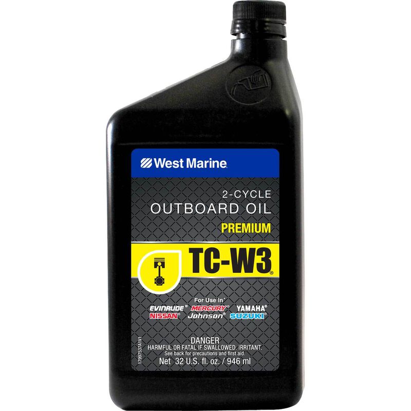 WEST MARINE TCW3 2 Stroke Conventional Marine Engine Oil, 1 Quart