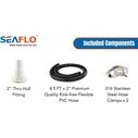 SEAFLO Bilge Pump Installation Kit 1" Hose with Clamps and Thru-Hull Fitting image number 2