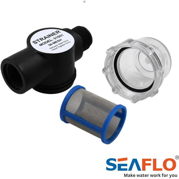 SEAFLO Pump Inlet Strainer Filter 1/2"-14 MNPT image number 3
