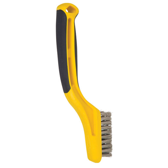 Wire Brush Stainless Steel Narrow Mini Overmold Handle image number 1