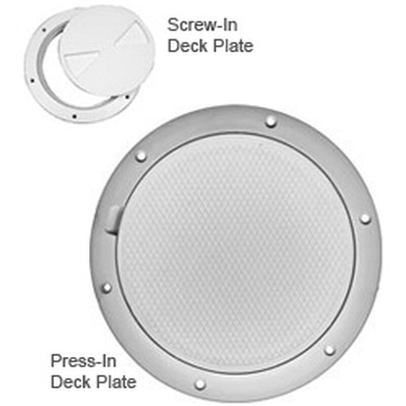 6" Press-In Deck Plate, White image number 0