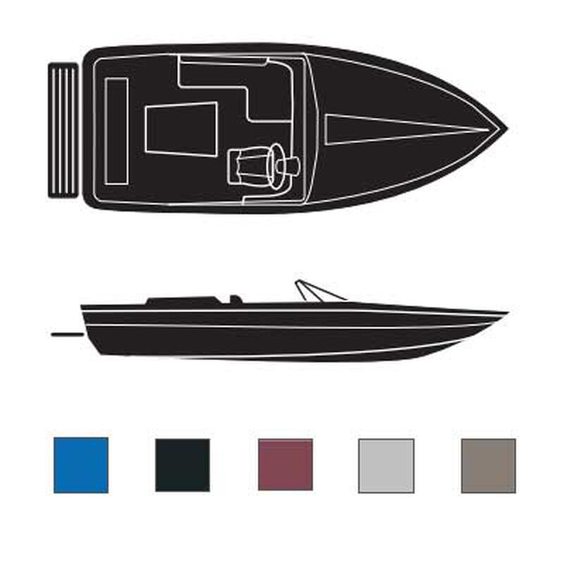 Boaters Best Polyester Covers, 20'L, 90" Beam Width, Black image number 0