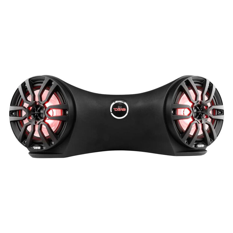 DS18 HYDRO JSD8 Marine Water-Resistant PWC Rear Soundbar Speaker System with Dual 8″ Speakers and Integrated RGB LED Lights