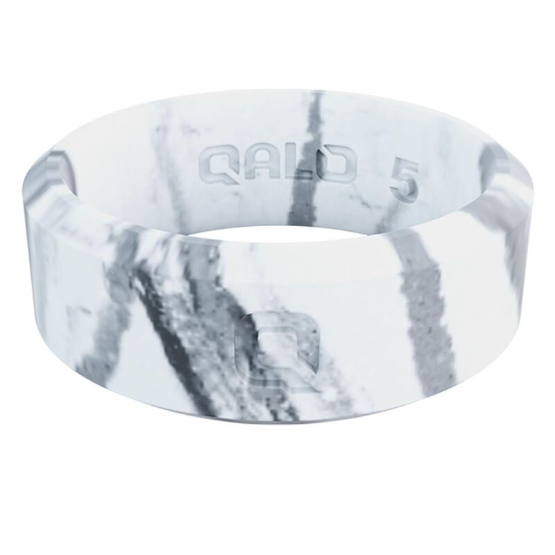 Women's Modern White Marble Silicone Ring, Size 06 image number 1