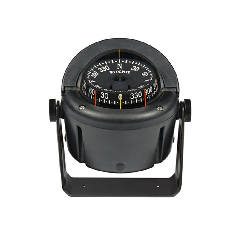 Bracket-Mount Helmsman Compass, 3-3/4" CombiDamp Dial, Black image number 0