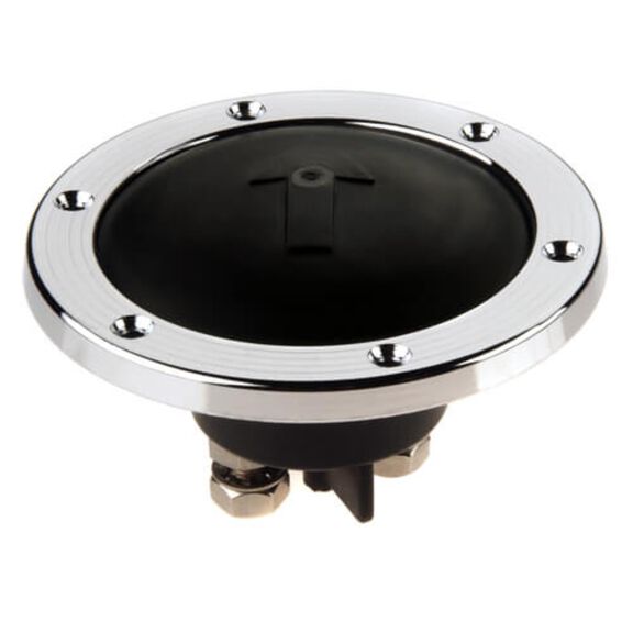 Imtra Windlass Foot Switch, Heavy-Duty Deck Switch, Chrome Bezel, 12/24V, 200A image number 0